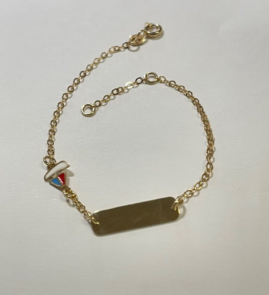 14K Yellow Gold Boal Baby Bracelet