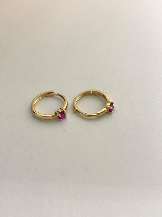 14K Yellow Gold  Earring with CZ