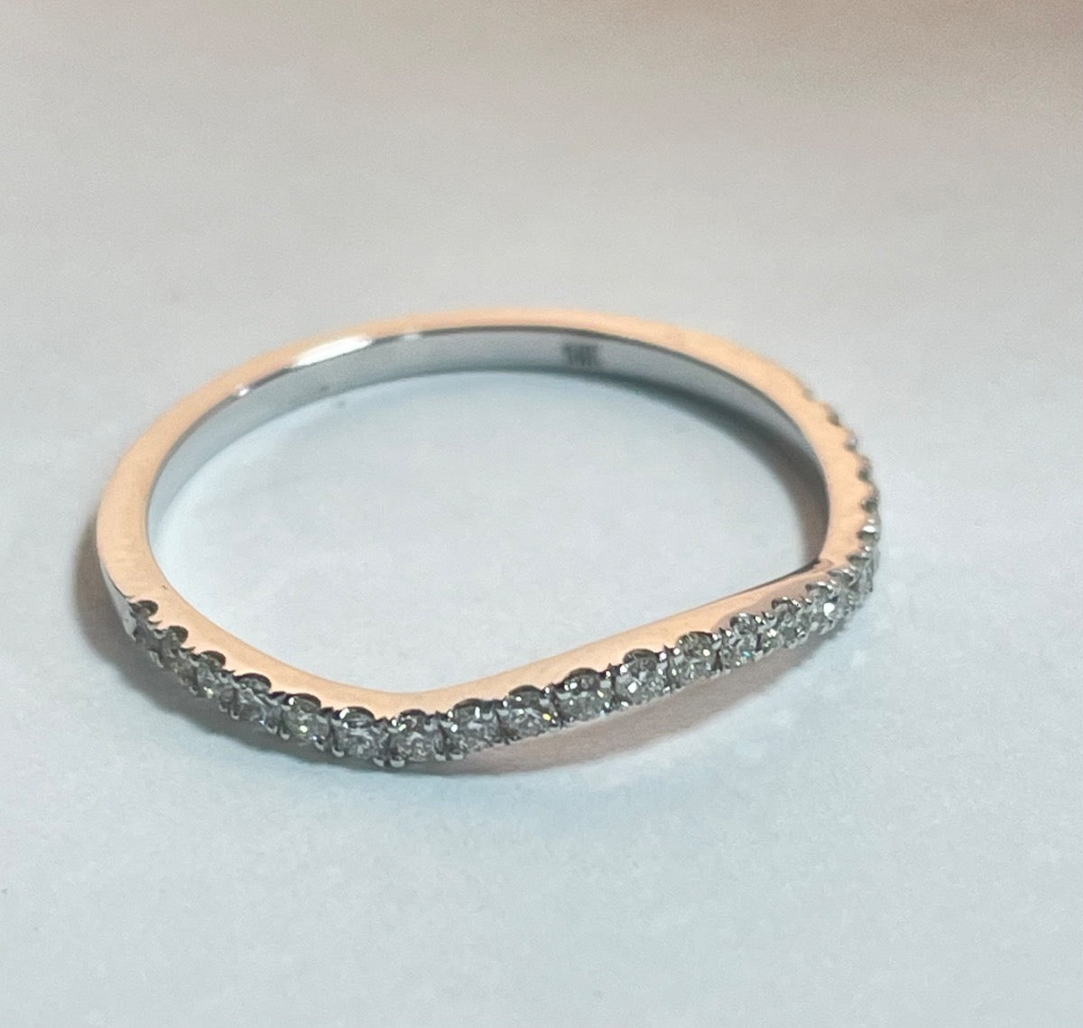 14K White Gold  Engagement Ring with Diamond