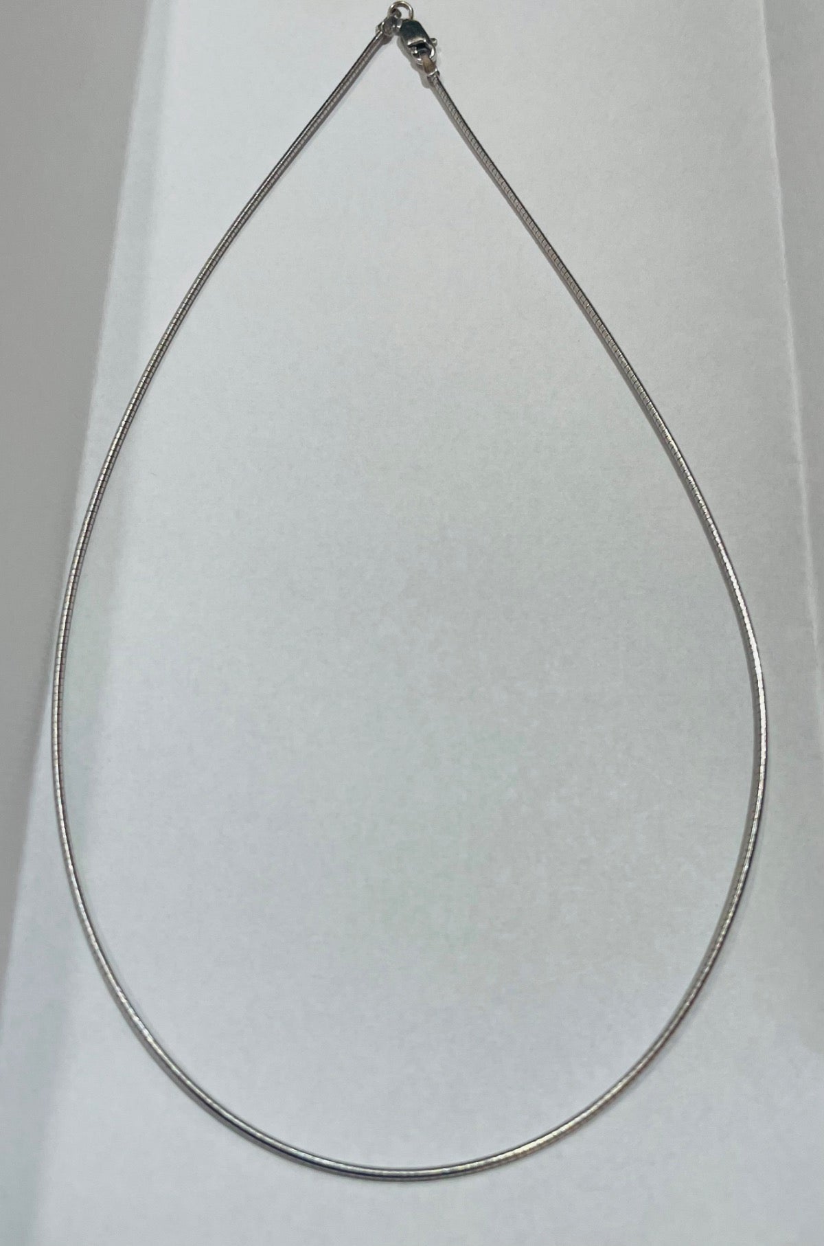 White Silver Omega  Choker