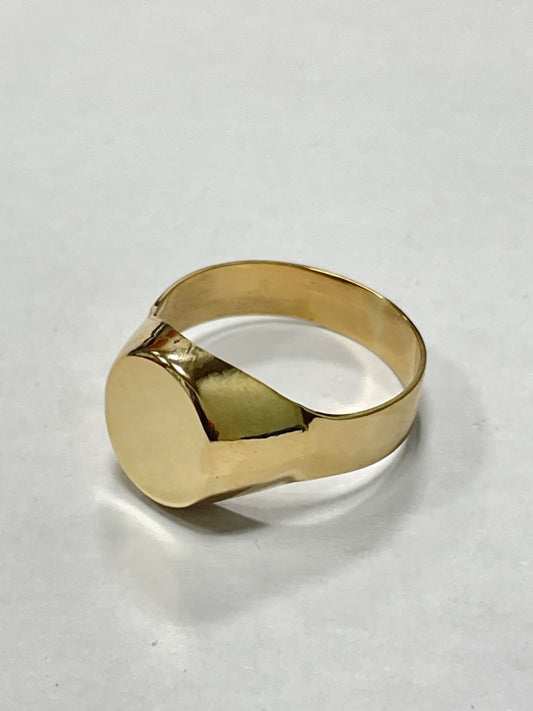 18K Yellow Gold Oval Ring