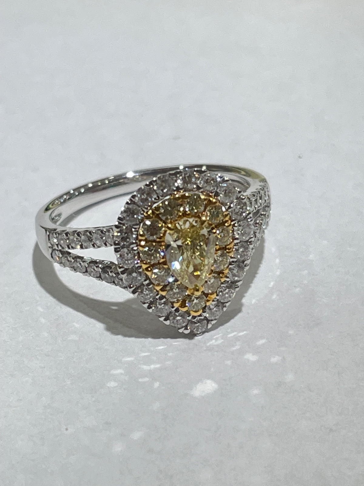 14K White Gold  Engagement Ring with Diamond
