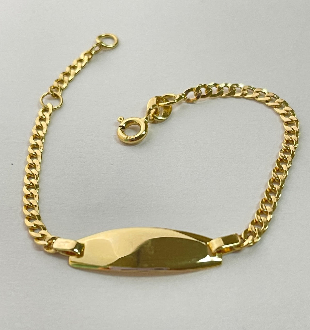 14K Yellow Gold Cuban Baby Bracelet