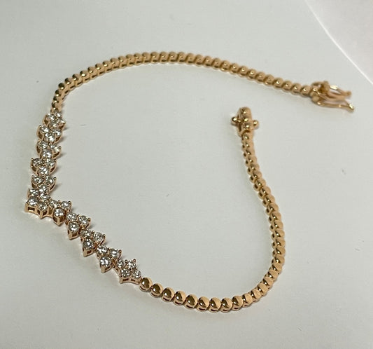 18K Rose Gold  Bracelet with Diamond