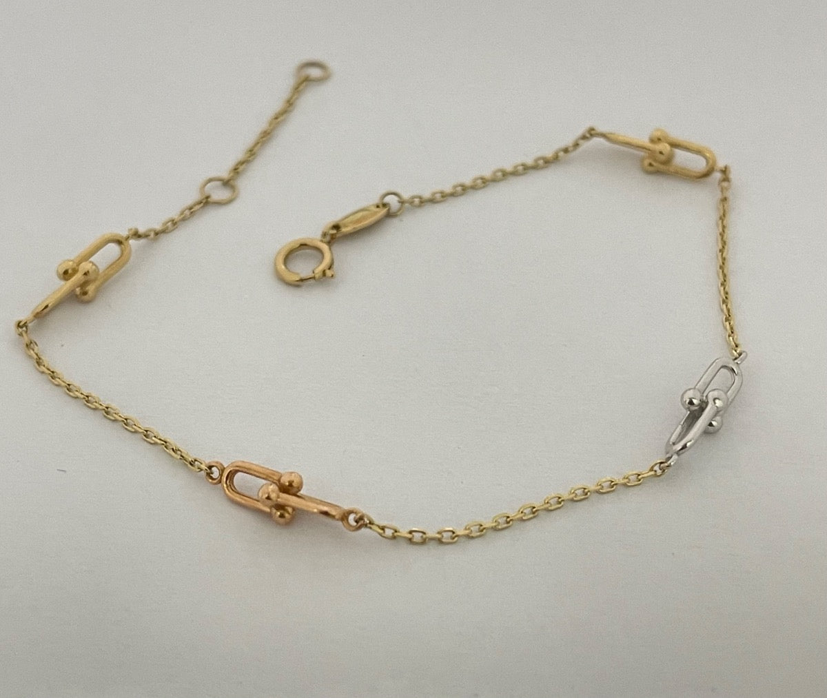 18K Tri-Tone Gold Hardwear Link  Bracelet