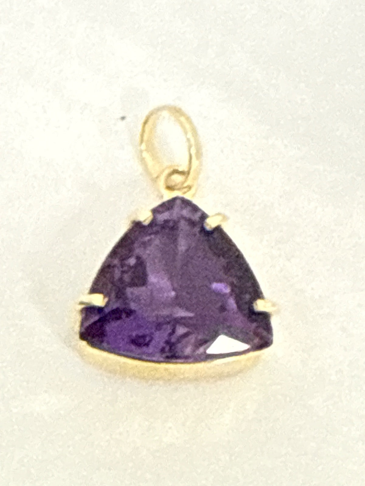 14K Yellow Gold  Pendant with Amethyst