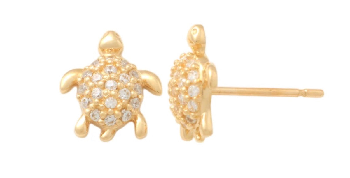 14K Yellow Gold  Earring with CZ