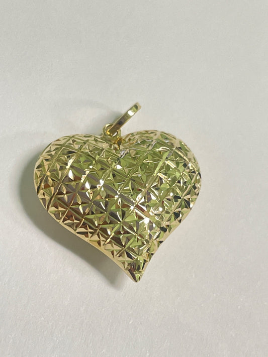 18K Yellow Gold Heart Pendant