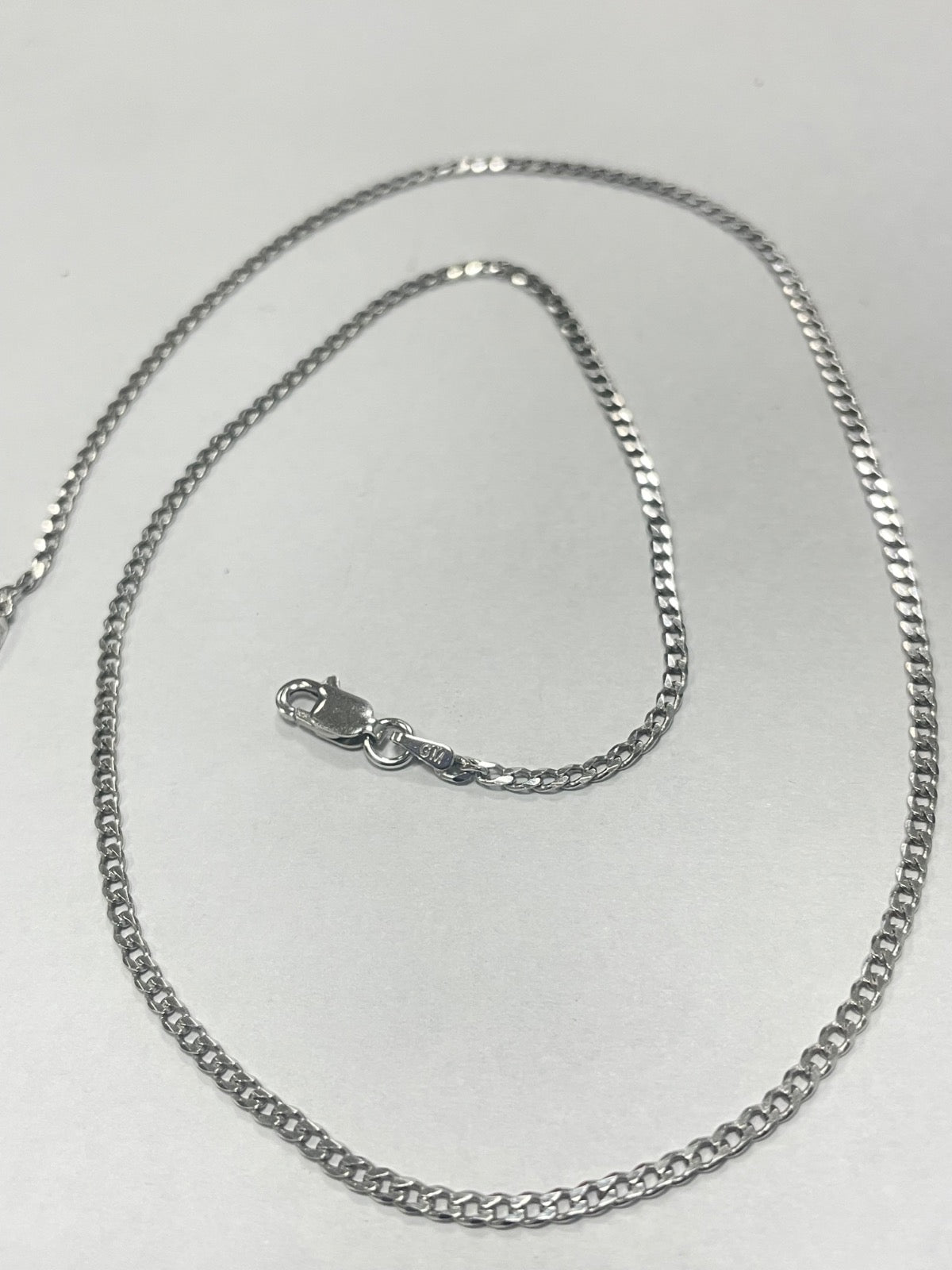 White Silver Cuban Link Chain