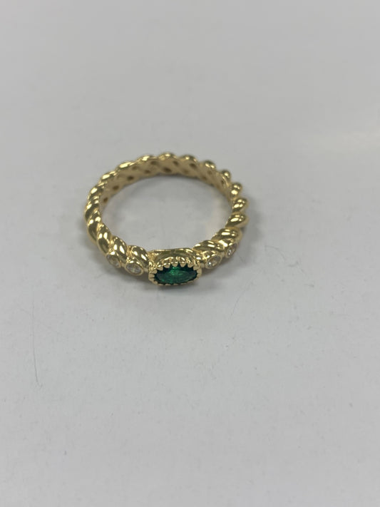 14K Yellow Gold  Ring with CZ