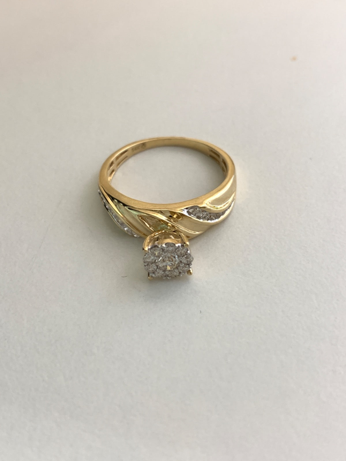 14K Yellow Gold  Engagement Ring with Diamond