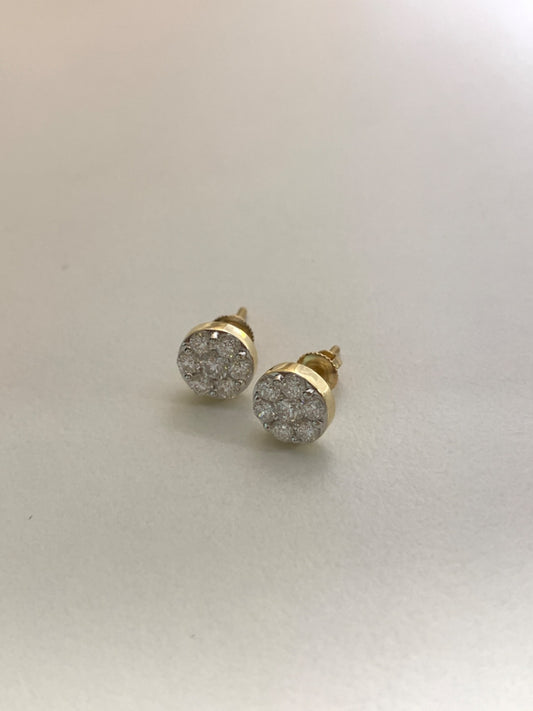 14K Yellow Gold  Earring with Diamond