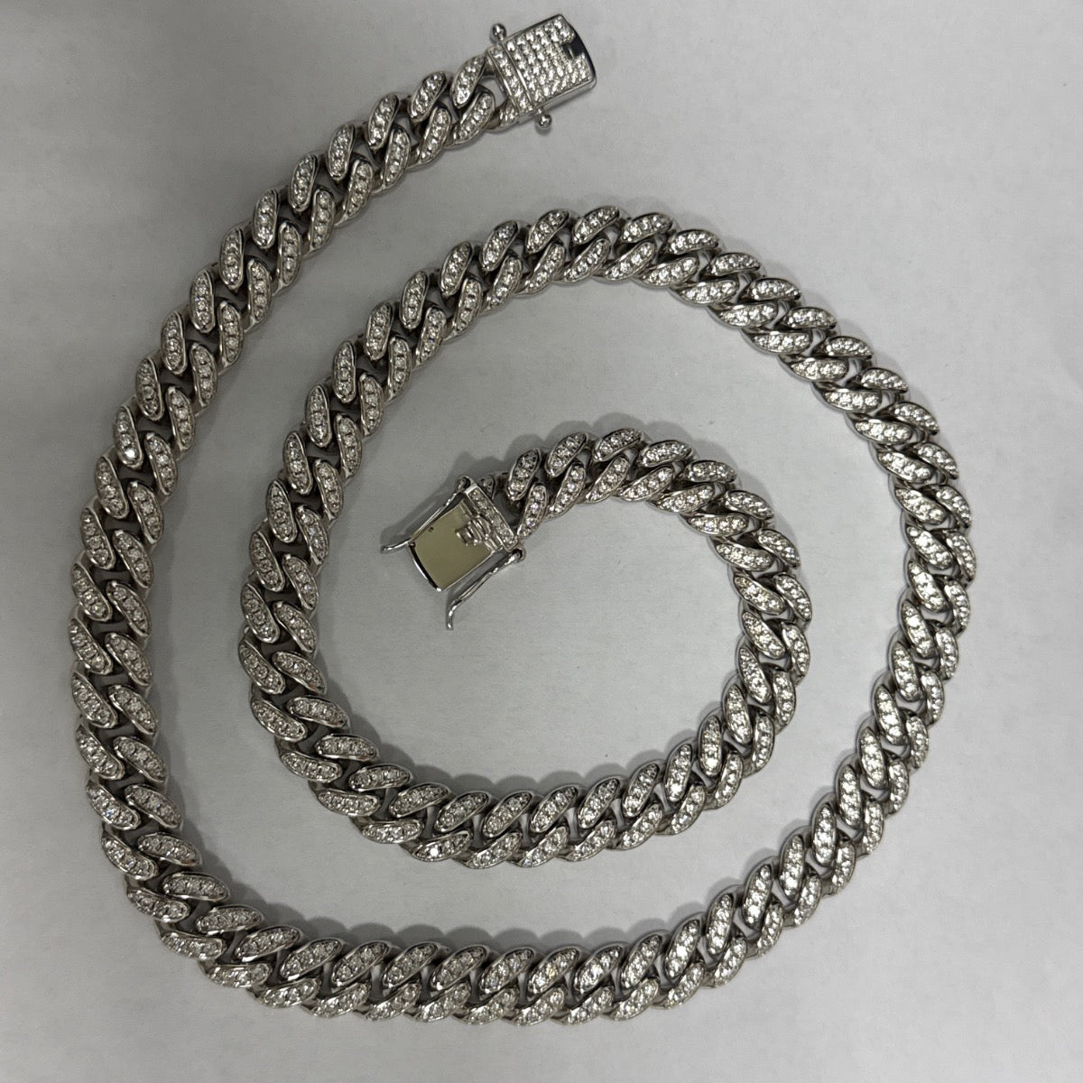 White Silver  Chain with CZ