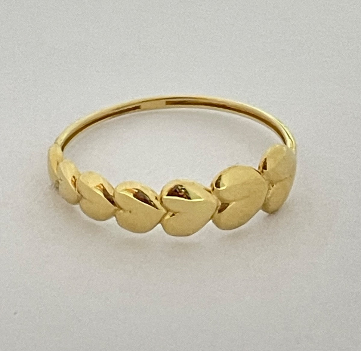 18K Yellow Gold Heats  Ring