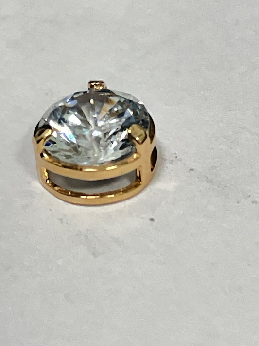 18K Yellow Gold ”Pingo De Luz 7.5mm” Charm with CZ