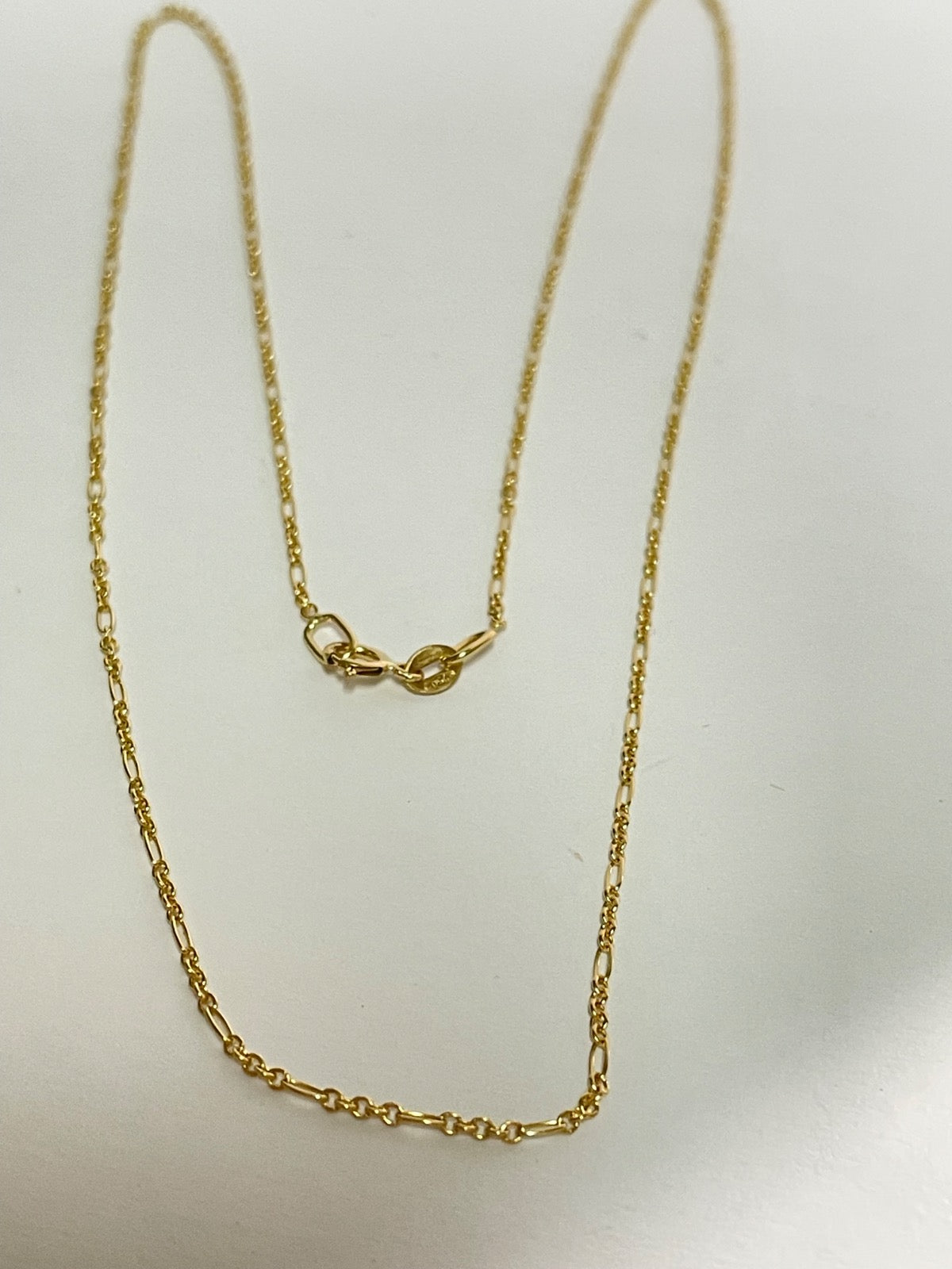 18K Yellow Gold Figaro  Chain