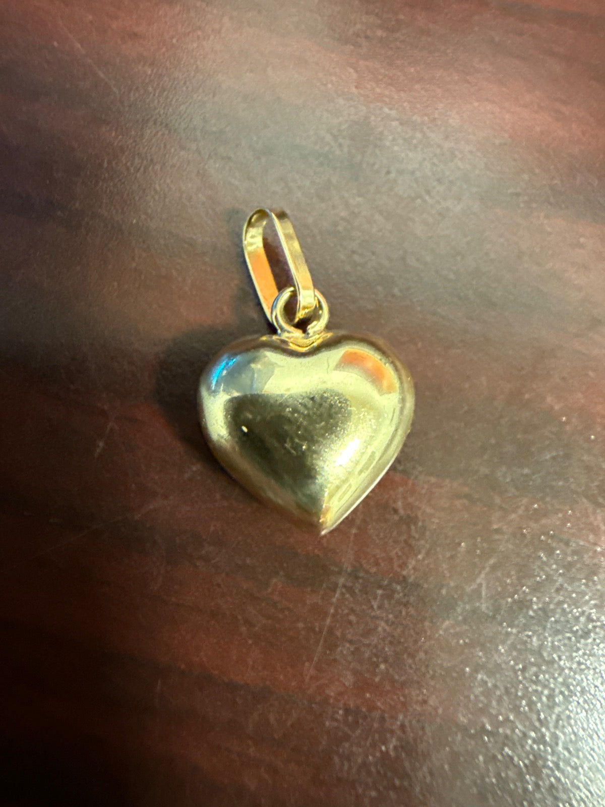 18K Yellow Gold Heart Pendant