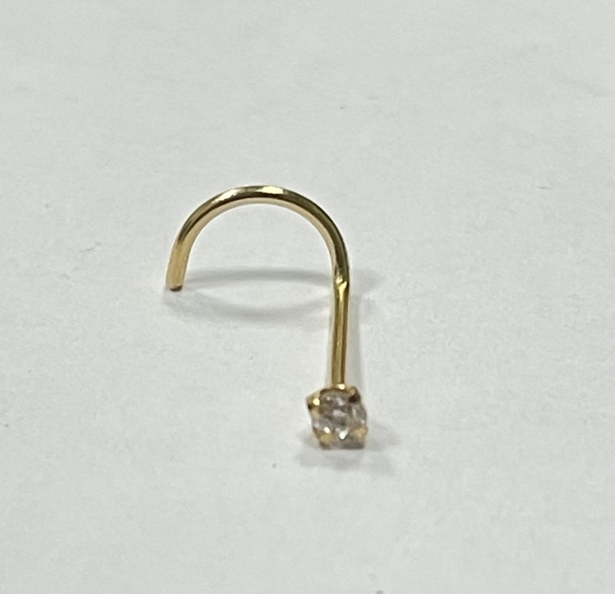 18K Yellow Gold Noise  Piercing with CZ