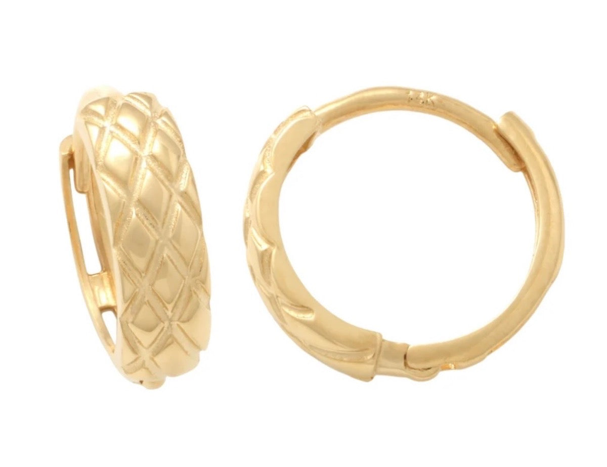14K Yellow Gold Hoop Earring