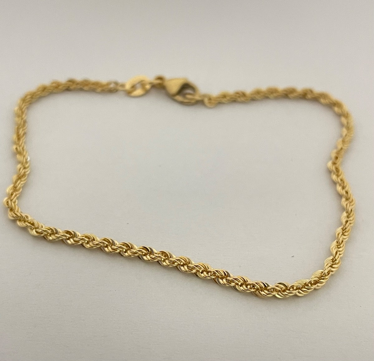 18K Yellow Gold Lazer Rope  Chain