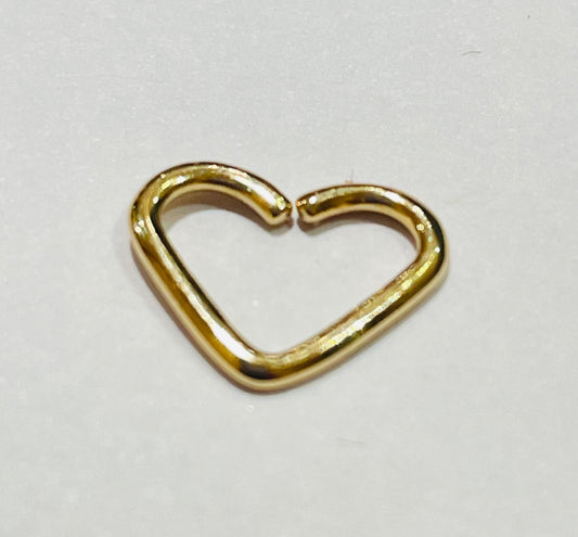 14K Yellow Gold Heart  Piercing