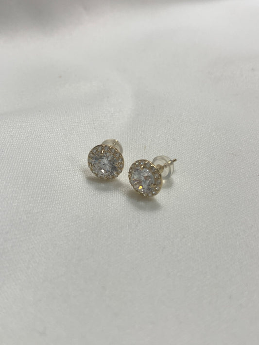 14K Yellow Gold  Earring with CZ