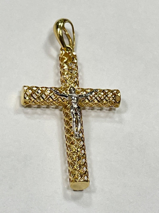 18K Yellow Gold Cross  Pendant