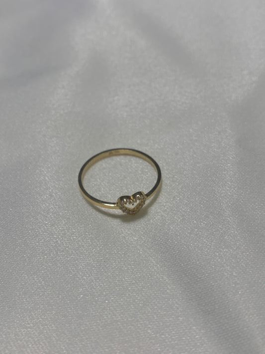 18K Yellow Gold  Ring with CZ