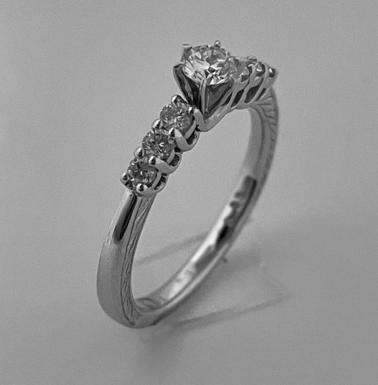 14K Yellow Gold  Engagement Ring with Diamond