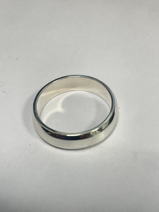 White Silver Engagement  Ring