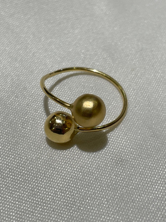 18K Yellow Gold Ball Ring