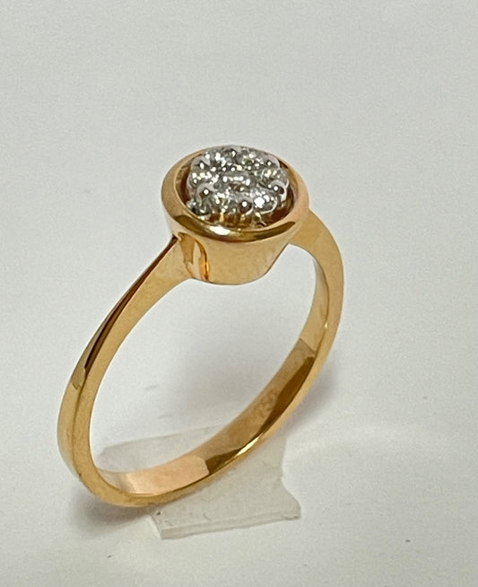 18K Rose Gold  Engagement Ring with Diamond