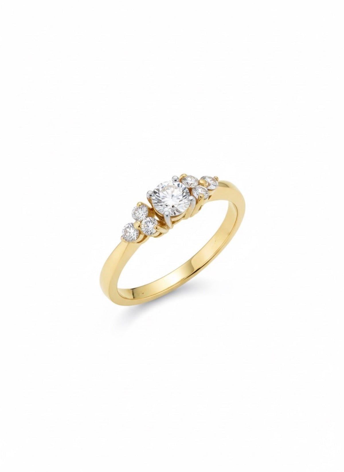 18K Yellow Gold  Engagement Ring with Diamond