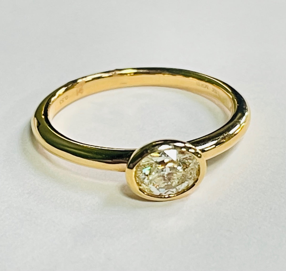 18K Rose Gold  Ring with Diamond