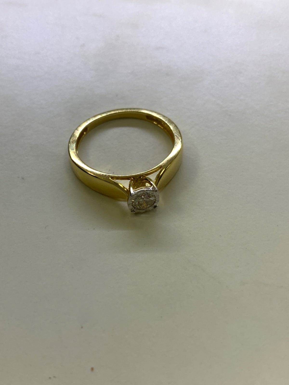14K Yellow Gold  Engagement Ring with Diamond