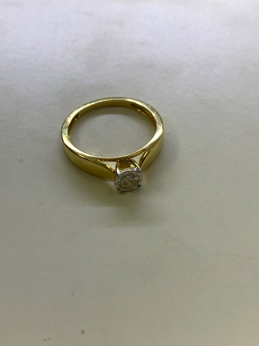 14K Yellow Gold  Engagement Ring with Diamond