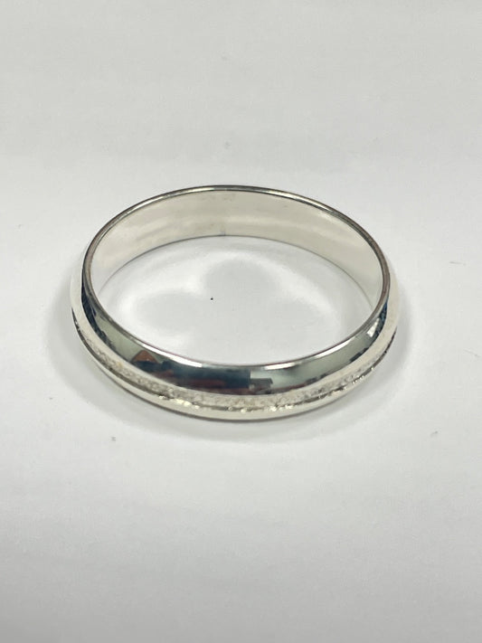 White Silver Engagement Ring