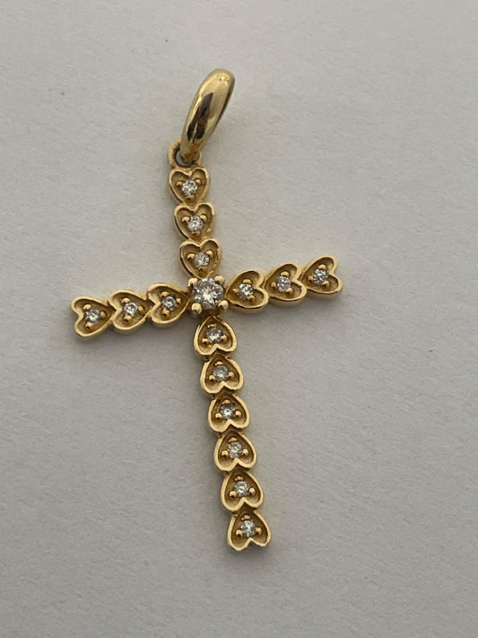 14K Yellow Gold  Pendant with Diamond