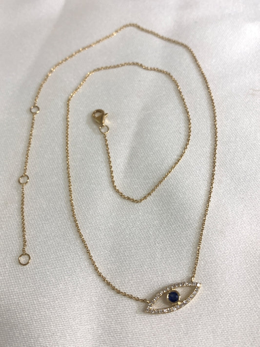 14K Yellow Gold  Chain with Diamond