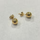 18K Yellow Gold Ball 6mm Earring