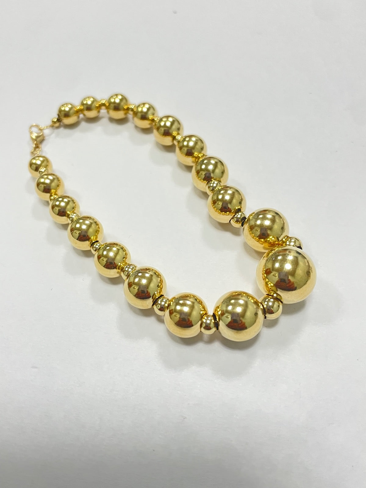 18K Yellow Gold Ball  Bracelet