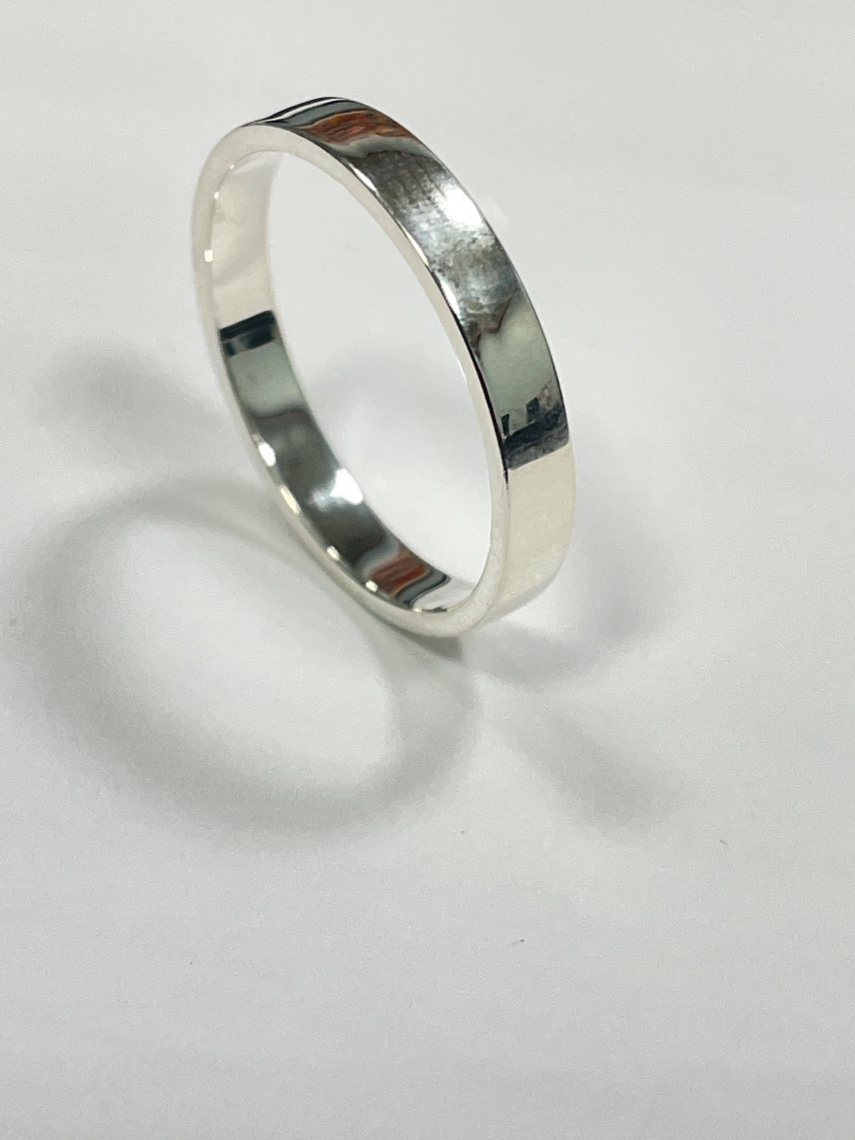 White Silver Engagement  Ring