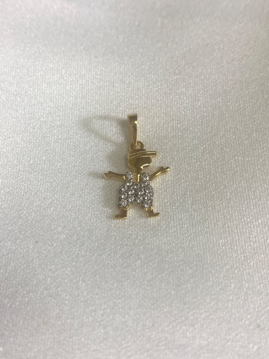 18K Yellow Gold  Pendant with CZ