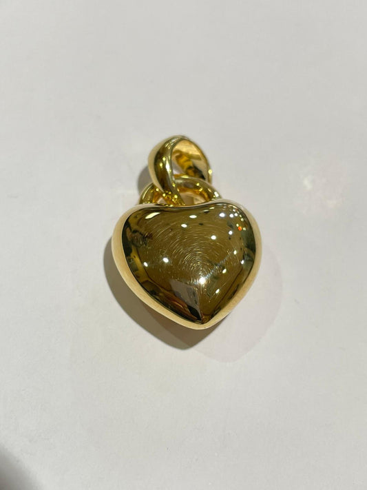 18K Yellow Gold Heart Pendant