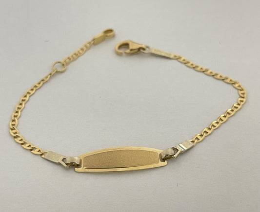 18K Yellow Gold ID Baby Bracelet