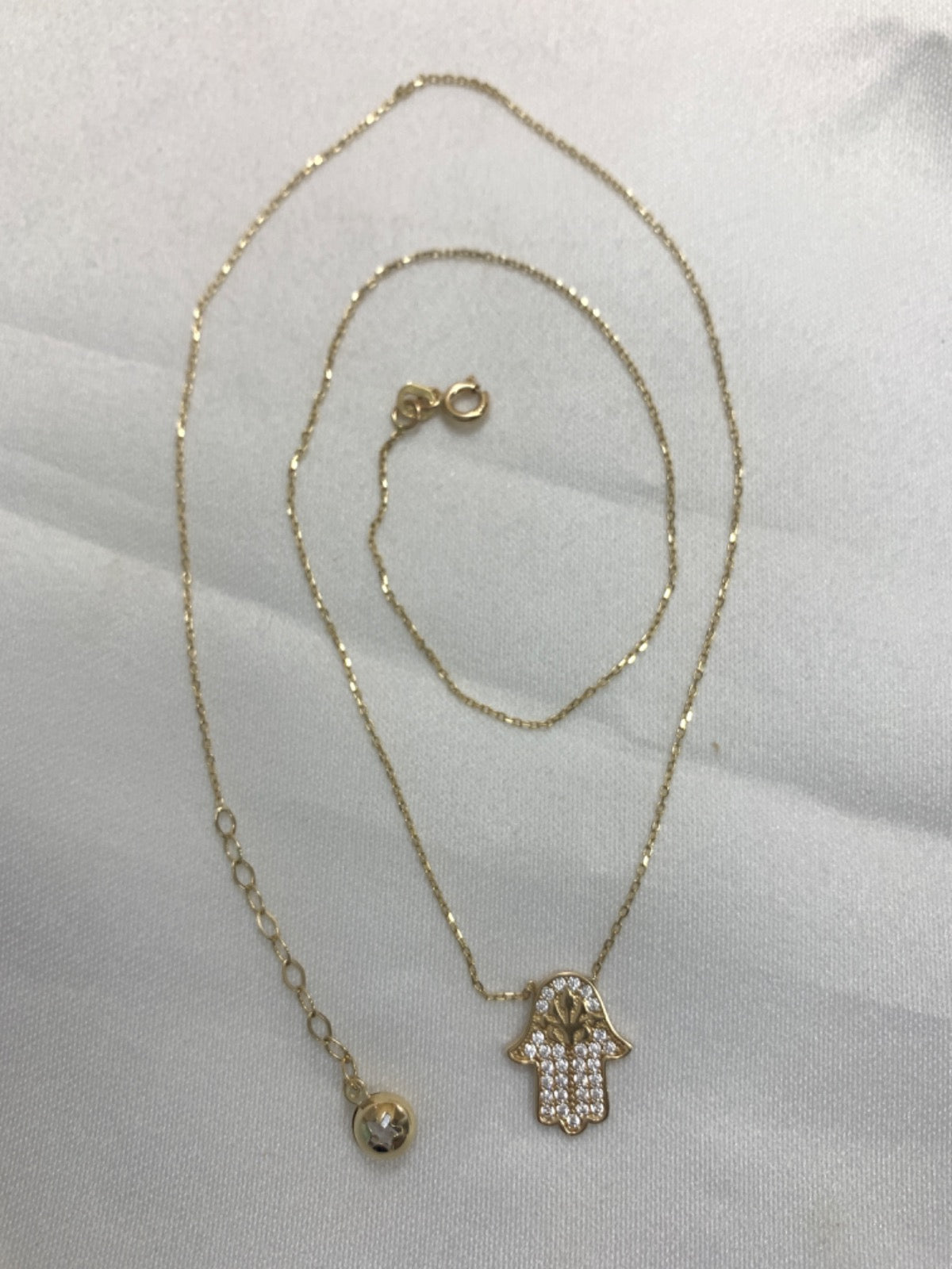 14K Yellow Gold  Chain with CZ