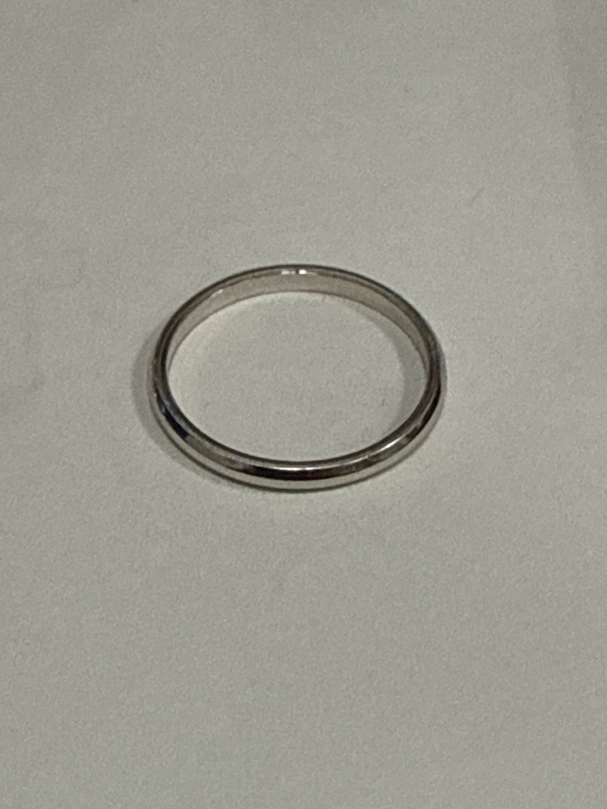 White Silver  Engagement Ring