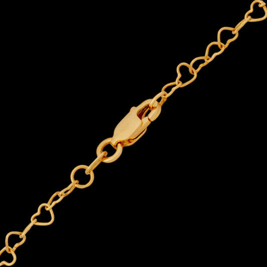 18K Yellow Gold Hearts Chain