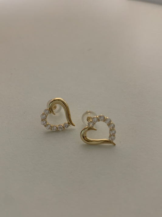 14K Yellow Gold  Earring with CZ