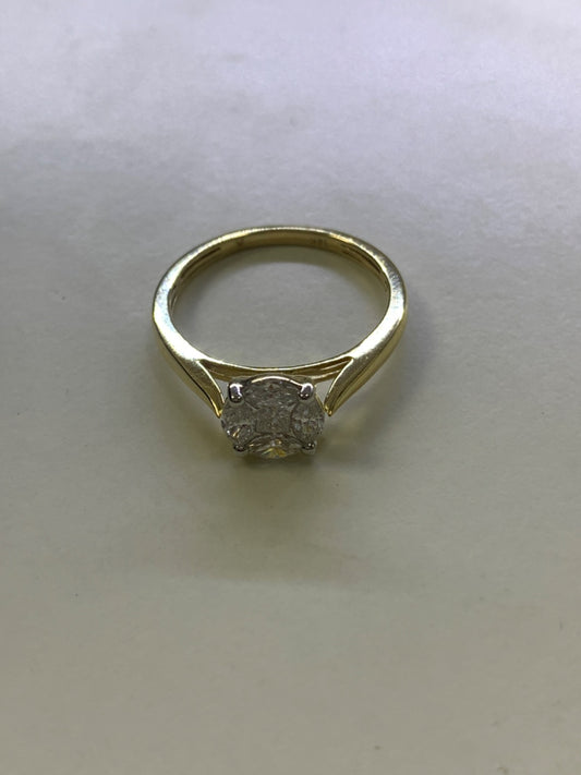 14K Yellow Gold  Engagement Ring with Diamond